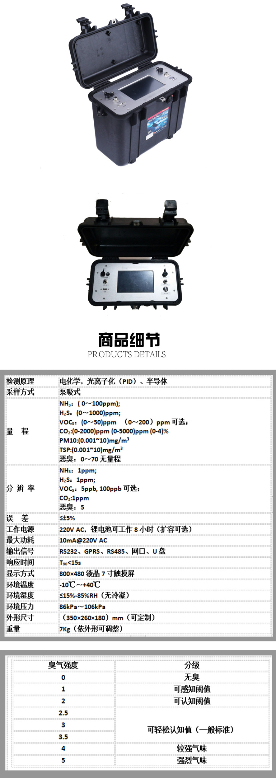 便（biàn）攜（xié）式惡臭（chòu）氣體（tǐ）快速檢測儀XDB-FG1